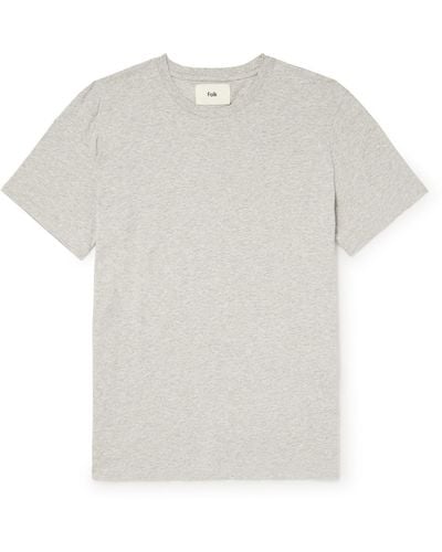 Folk Assembly Cotton-jersey T-shirt - White