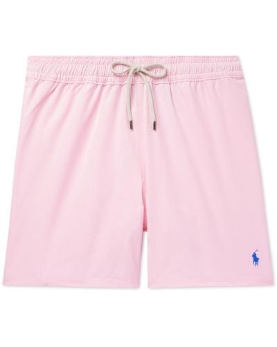 Polo Ralph Lauren Traveler Straight-leg Mid-length Swim Shorts - Pink
