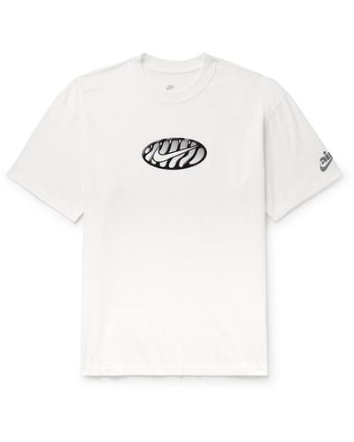 Nike Sportswear Logo-appliquéd Cotton-jersey T-shirt - White