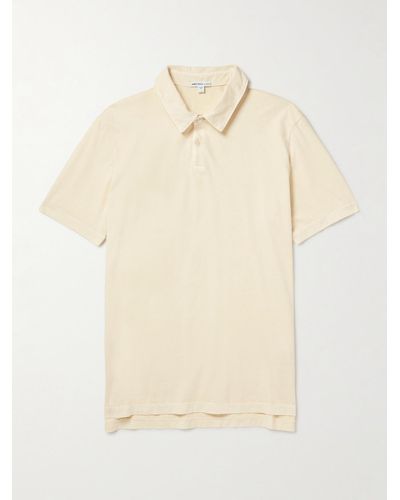 James Perse Supima Cotton-jersey Polo Shirt - Natural