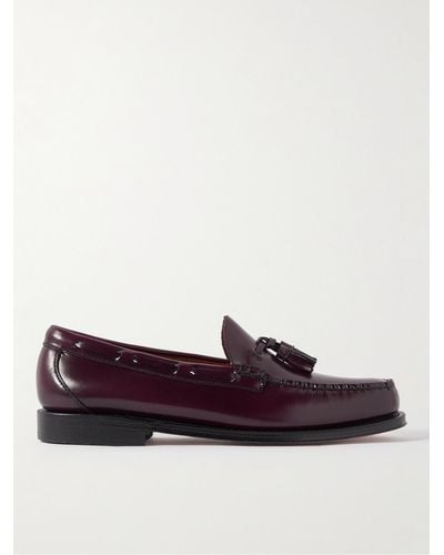 G.H. Bass & Co. Weejuns Heritage Larkin Glossed-leather Tasselled Loafers - Purple