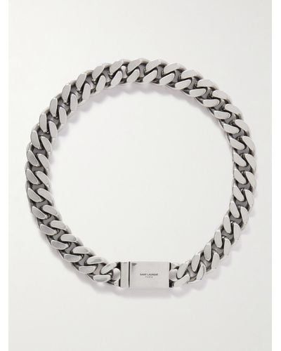 Saint Laurent Silver-tone Chain Necklace - Metallic