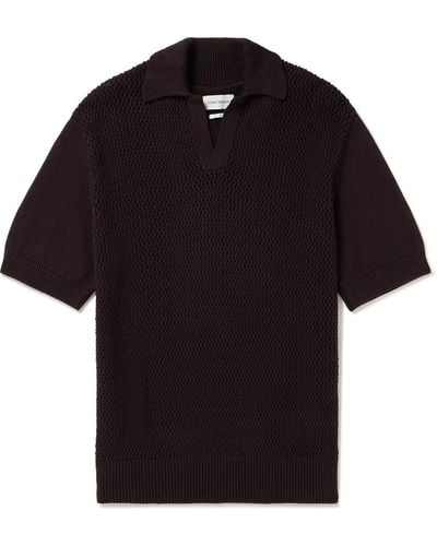 Oliver Spencer Penhale Slim-fit Organic Cotton Polo Shirt - Black