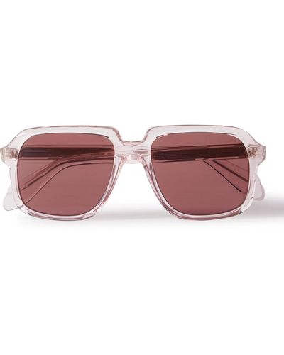 Cutler and Gross 1397 Square-frame Acetate Sunglasses - Pink