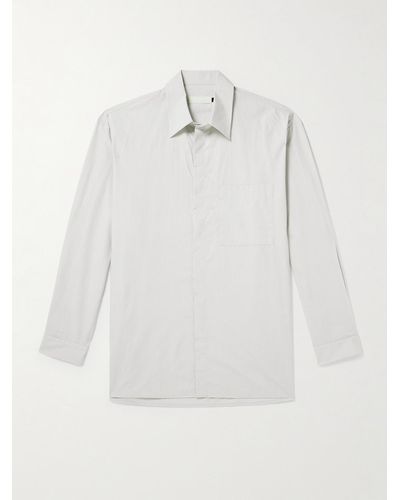 Amomento Camicia in popeline di cotone - Bianco