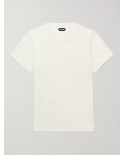 Tom Ford T-shirt in jersey di cotone - Bianco