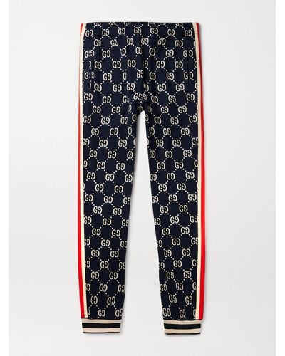 Gucci GG Jersey Cotton Track Bottoms - Brown