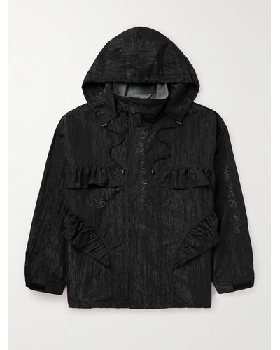 Acne Studios Orondo Embroidered Nylon Jacket - Black