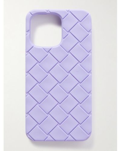 Bottega Veneta Intrecciato Rubber Iphone 14 Pro Max Case - Purple
