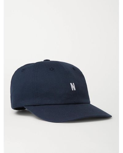 Norse Projects Logo-embroidered Cotton-twill Baseball Cap - Blue