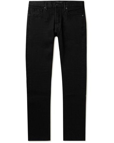 Tom Ford Slim-fit Washed Selvedge Jeans - Black