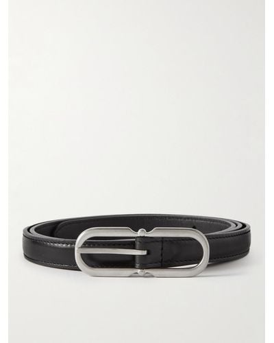 Saint Laurent 2cm Leather Belt - Black
