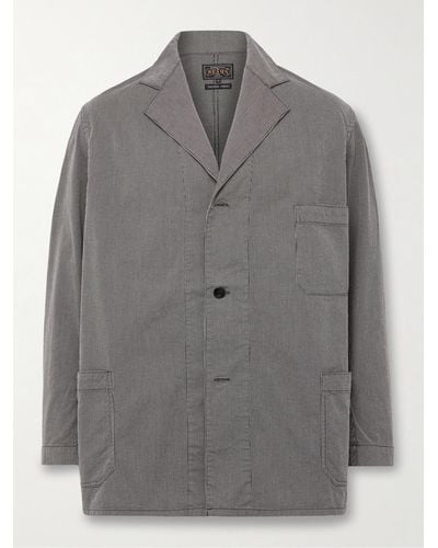 Beams Plus Striped Cotton Jacket - Grey