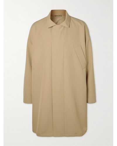 Fear Of God Wool-crepe Trench Coat - Natural