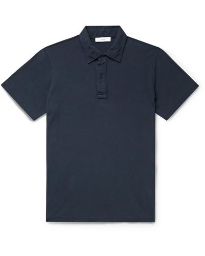 Save Khaki Supima Cotton-jersey Polo Shirt - Blue