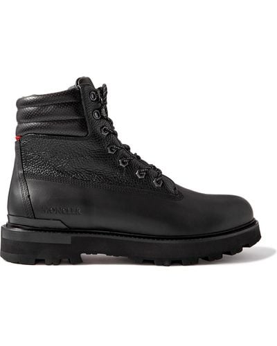 Moncler Peka Trek Leather Hiking Boots - Black
