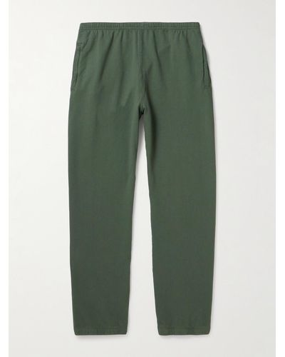 Save Khaki Pantaloni sportivi a gamba affusolata in jersey di cotone Supima felpato - Verde