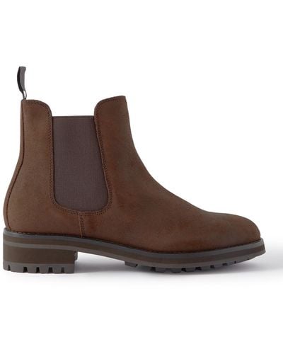 Polo Ralph Lauren Bryson Oiled-suede Chelsea Boots - Brown