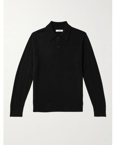 MR P. Cashmere Polo Shirt - Black