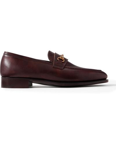 George Cleverley Colony Horsebit Leather Loafers - Brown