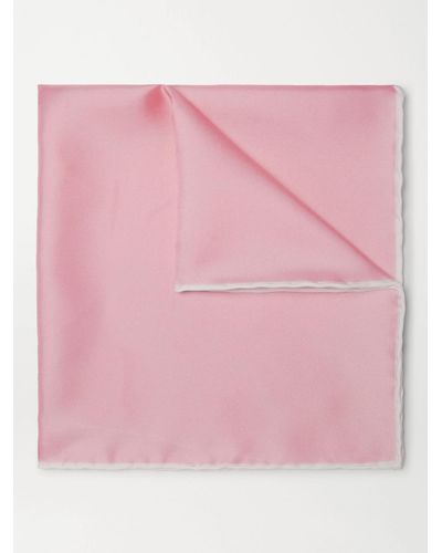 Emma Willis Silk-twill Pocket Square - Pink