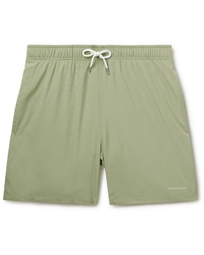 NN07 Jules Straight-leg Mid-length Swim Shorts - Green