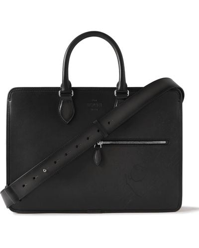 Berluti 1 Jour Neo Scritto Venezia Leather Briefcase - Black