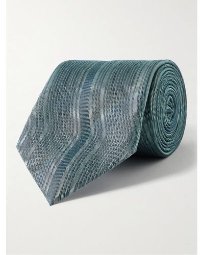 MR P. 8cm Silk-jacquard Tie - Blue