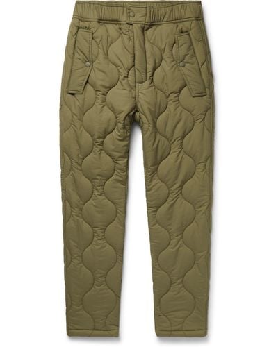 Aimé Leon Dore Woolrich Quilted Padded Stretch-ripstop Trousers - Green