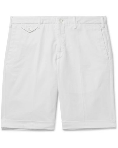 Incotex Slim-fit Stretch-cotton Twill Bermuda Shorts - White
