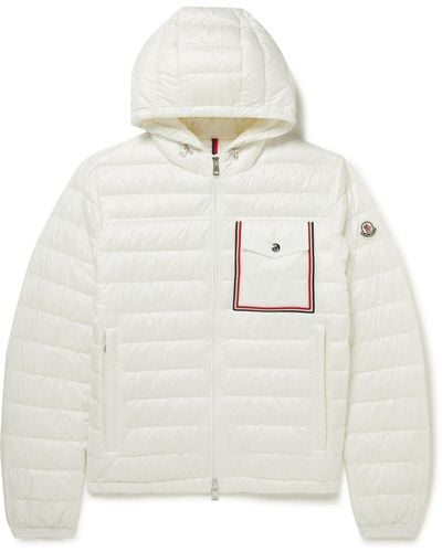 Moncler Lihou Grosgrain-trimmed Quilted Shell Hooded Down Jacket - Multicolor