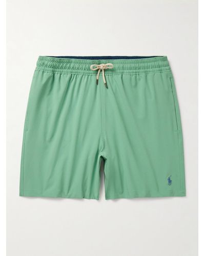 Polo Ralph Lauren Traveller Straight-leg Mid-length Recycled Swim Shorts - Green