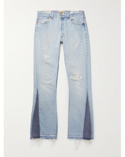 GALLERY DEPT. La Flare Slim-Fit Distressed Denim Jeans - Blu