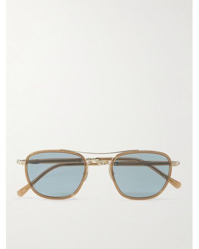 Mr. Leight Price D-frame Gold-tone And Acetate Sunglasses - Yellow