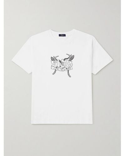 Dime Axe T-Shirt aus Baumwoll-Jersey mit Logoprint - Weiß