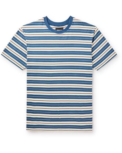 Howlin' Striped Cotton-jersey T-shirt - Blue