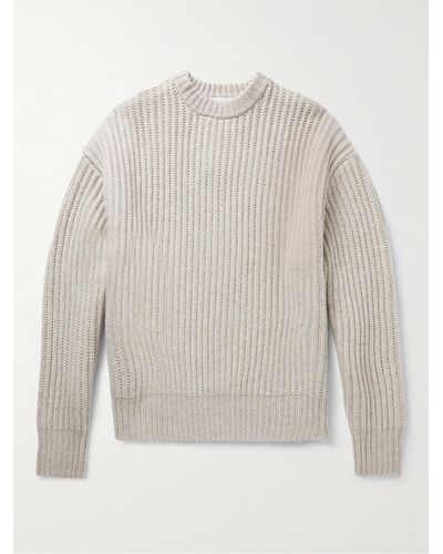 John Elliott Capri Ribbed Wool And Cashmere-blend Sweater - White