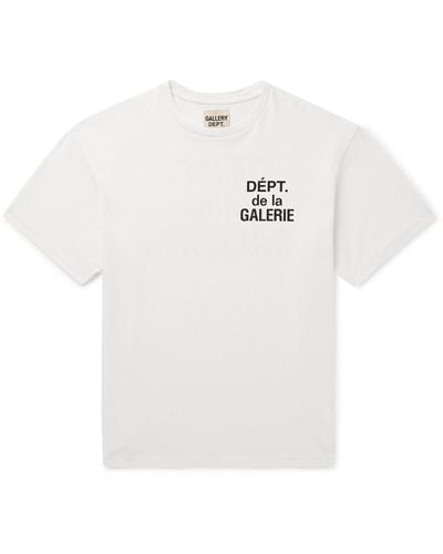 GALLERY DEPT. French Branded-print Cotton-jersey T-shirt - White
