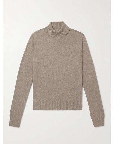 Rubinacci Cashmere Rollneck Sweater - Natural