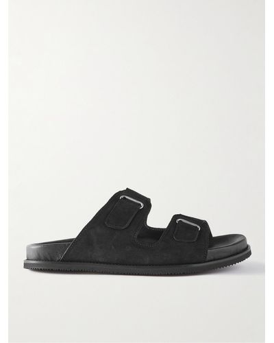 MR P. David Regenerated Suede By Evolo® Sandals - Black