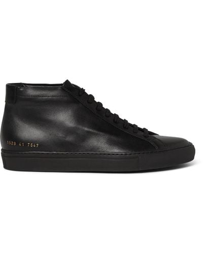 Common Projects Achilles Mid Leather Sneaker - Black