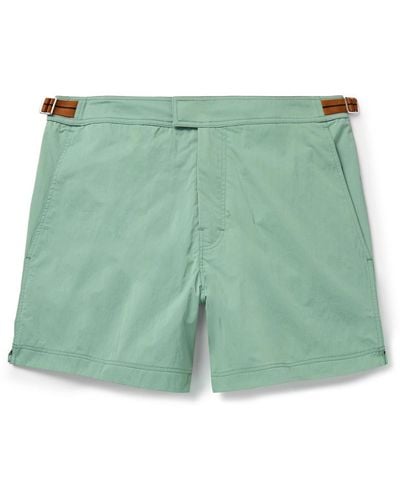 ZEGNA Straight-leg Mid-length Swim Shorts - Green