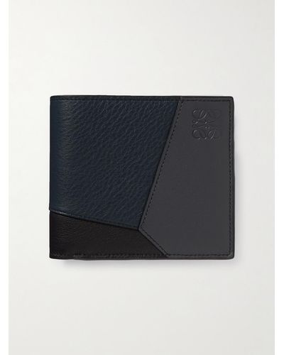 Loewe Puzzle Logo-debossed Leather Billfold Wallet - Blue