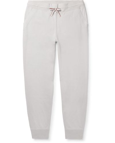 Loro Piana Tapered Cashmere And Silk-blend Joggers - Grey