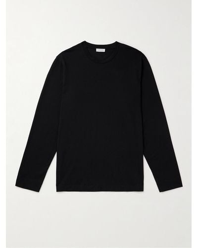 Sunspel Supima Cotton-jersey T-shirt - Black