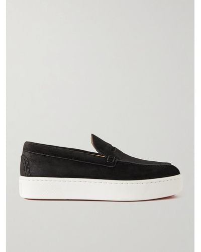 Christian Louboutin Paqueboat Leather Trainers 7. - Black