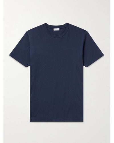 Sunspel T-shirt in jersey di cotone Supima Riviera - Blu