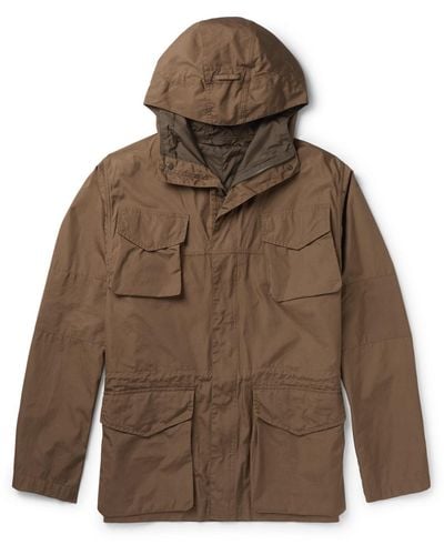 Aspesi Cotton Hooded Field Jacket - Brown