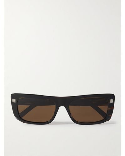 Givenchy GV Day Sonnenbrille mit eckigem Rahmen aus marmoriertem Azetat - Mehrfarbig