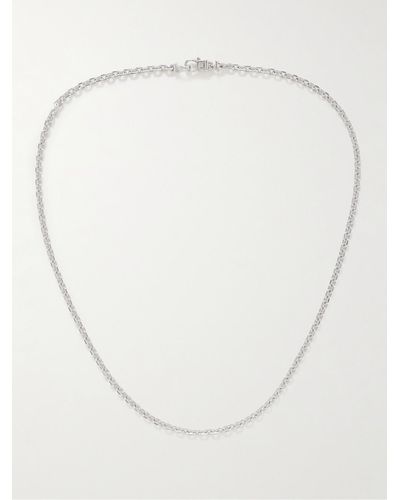 Tom Wood Anker Rhodium-plated Chain Necklace - White